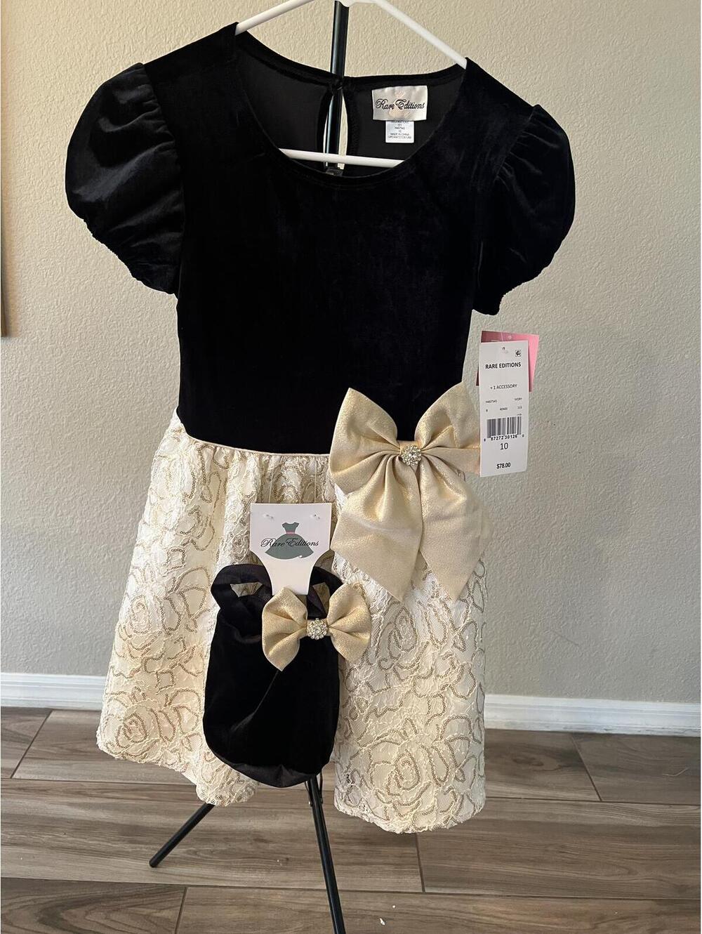 Rare Editions Size 10 Girls Dress with Purse